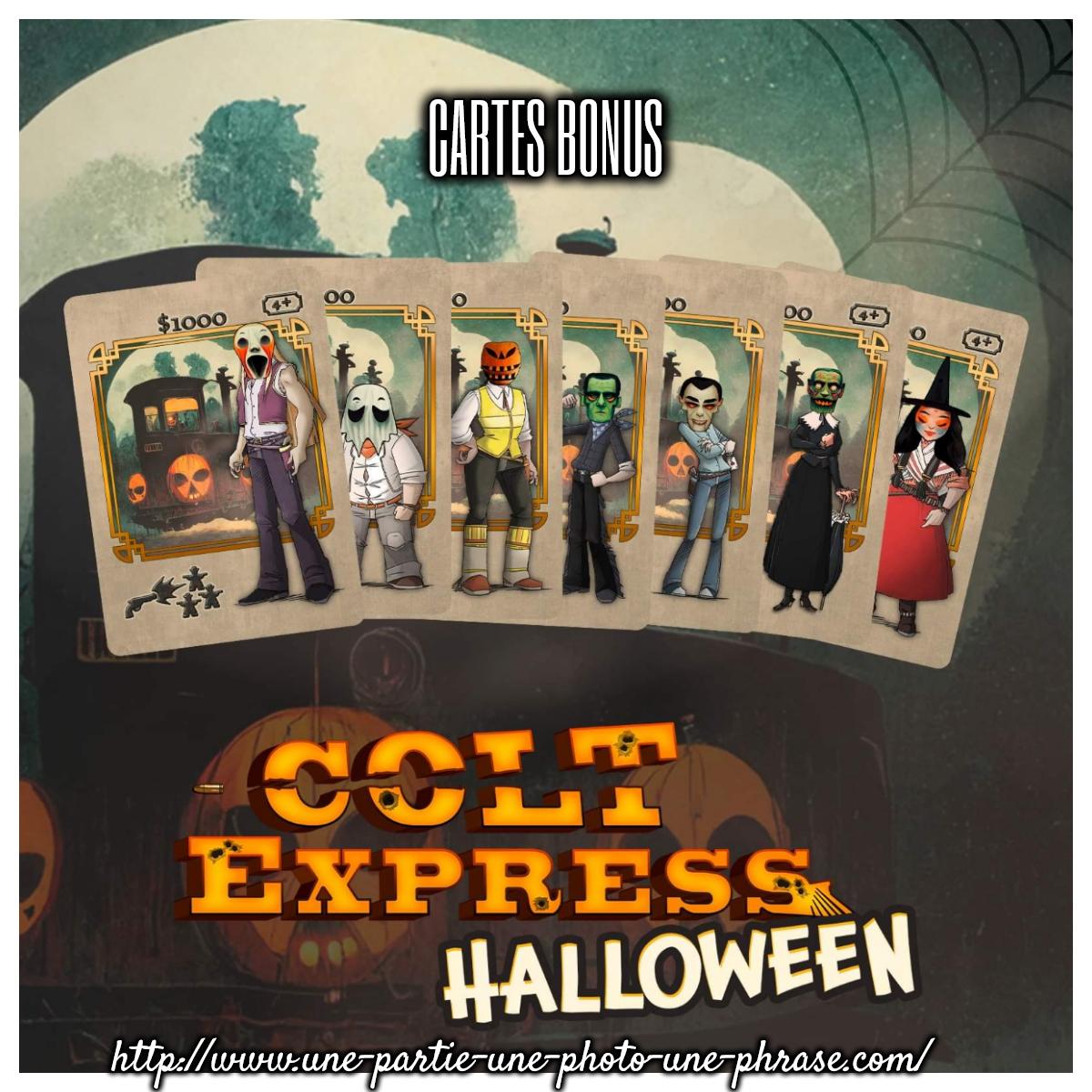 cartes pour Colt express, une partie, une photo