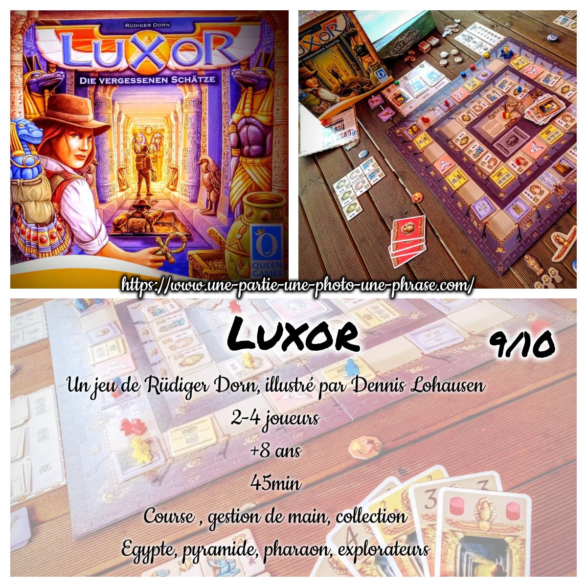 avis jeu Luxor, une partie une photo une phrase